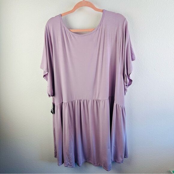 Torrid Super Soft Lavender Baby Doll Top Size 6X NWT - Picture 4 of 4